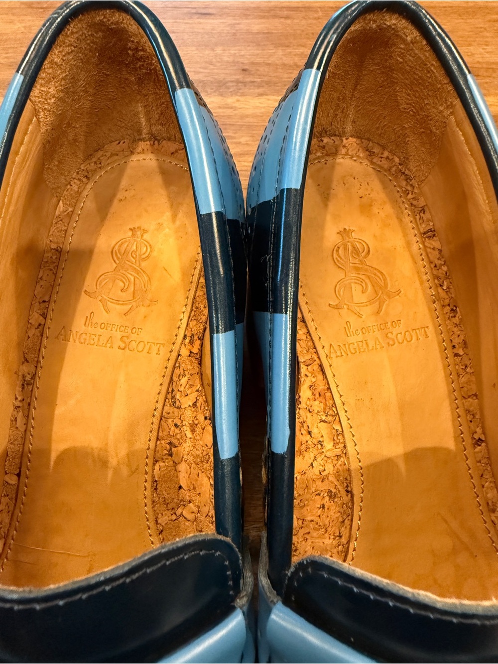 Office of Angela Scott Mrs. Smith Oxford stripe pumps - Picture 5 of 12